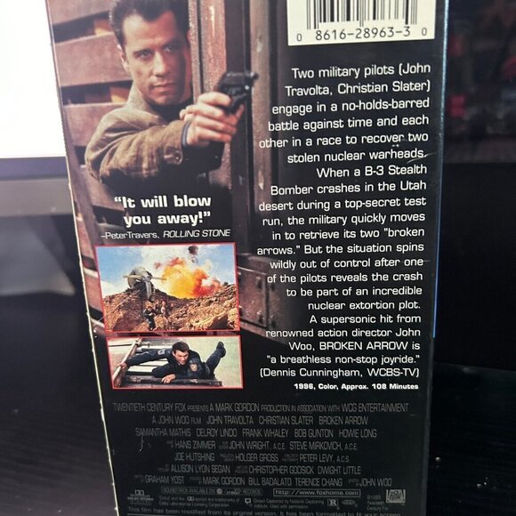 Broken Arrow (VHS, 1996) - Picture 2 of 3